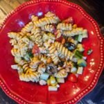 Chicken Bacon Ranch Pasta Salad- Easy and High Protein
